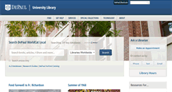Desktop Screenshot of library.depaul.edu