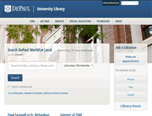 Tablet Screenshot of library.depaul.edu