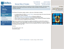 Tablet Screenshot of policies.depaul.edu