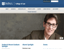 Tablet Screenshot of law.depaul.edu
