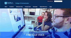 Desktop Screenshot of communication.depaul.edu