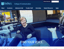 Tablet Screenshot of communication.depaul.edu