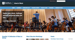 Desktop Screenshot of music.depaul.edu